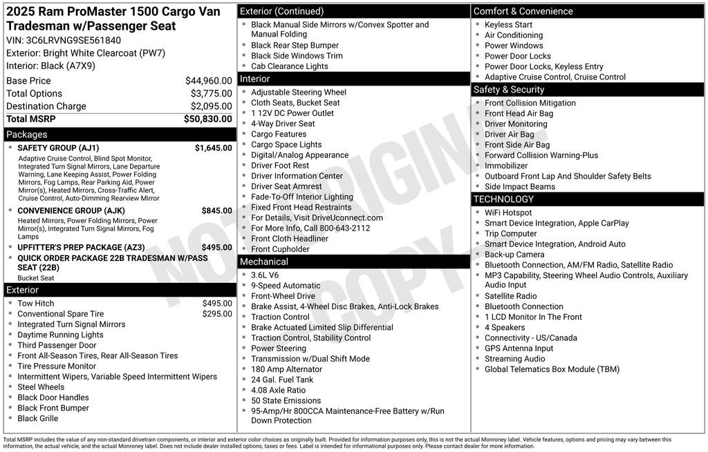 ram promaster cargo van 2025 3C6LRVNG9SE561840 image ram promaster cargo van 2025 3C6LRVNG9SE561840 image